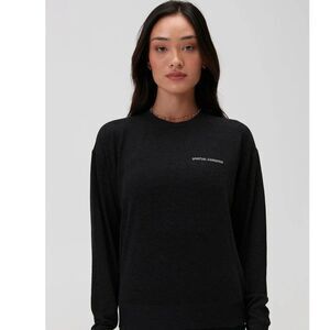 Spiritual Gangster Relaxed Savasana Sweater Womens Black Small